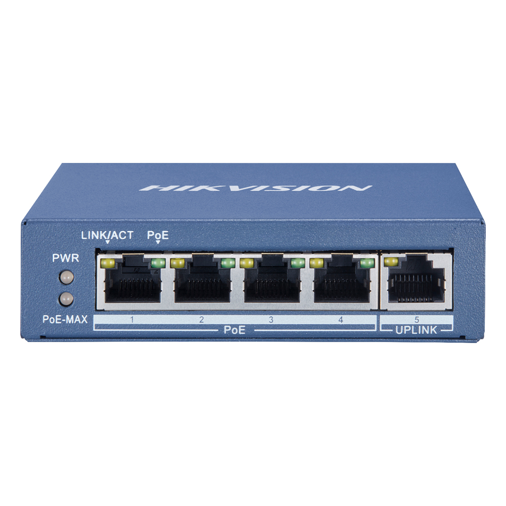 Switch POE 4 porturi + un port Uplink, All-Giga ports, Buget 35W - HikVision DS-3E0505P-E M
