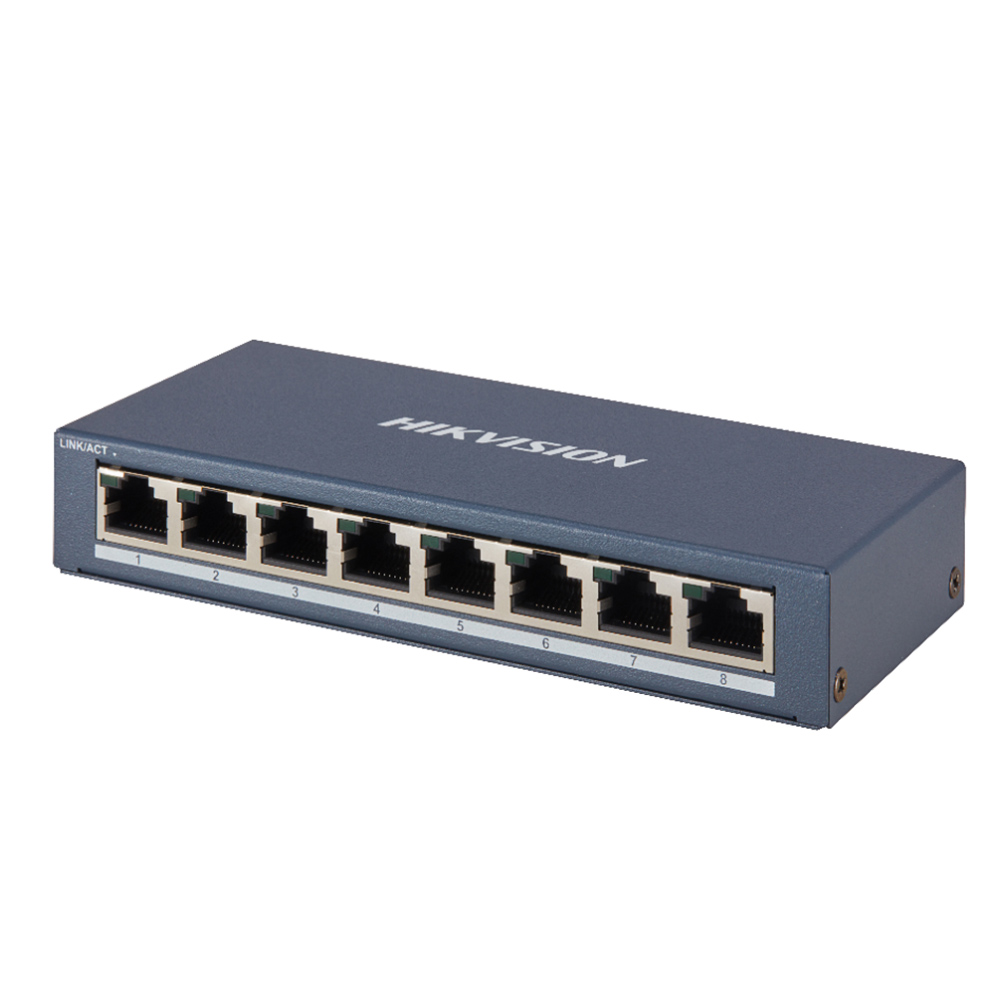 Switch 8 porturi Gigabit 10/100/1000 Mbps- HikVision DS-3E0508-E(B)