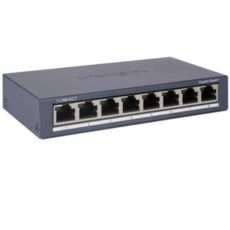 Switch 8 porturi Gigabit, fara ventilator, design compact - HikVision DS-3E0508-O