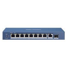 Switch 8 PoE + 1 Uplink 1000 Mbps si 1 Uplink 1000 Mbps port SFP, 110W - HikVision DS-3E0510P-E