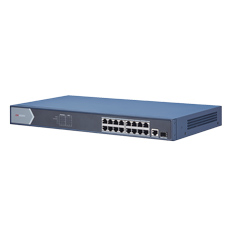 Switch 16 PoE + 1 port RJ45 si 1 port SFP Uplink, 230W, 250m- HikVision DS-3E0518P-E