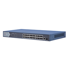 Switch 24 PoE + 1 port RJ45 si 1 port SFP Uplink, 370W, 250m - HikVision DS-3E0526P-E