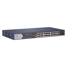 Switch 24 porturi PoE +4 porturi Uplink, All-giga ports, 370W, 4xHi-PoE- HikVision DS-3E0528HP-E