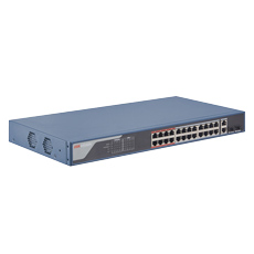 Switch 24 PoE+2 Uplink 1000 Mbps + 2 SFP , 370W - HikVision DS-3E1326P-EI