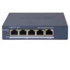 Switch PoE 4 porturi Gigabit, 60W, 1 port RJ45, VLAN, 10 Gbps - HikVision DS-3E1505P-EI