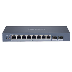 Switch 8 porturi PoE Gigabit + Uplink 2 porturi SFP, 120W, Cu management - HikVision DS-3E1510P-SI