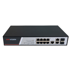Switch 8 PoE + 2 Uplink Gigabit/ 2x SFP combo, 125W - HikVision DS-3E2310P
