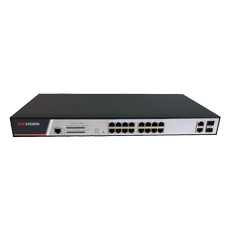 Switch 16 PoE 300W + 2 Porturi Uplink si 2 Porturi SFP- HikVision DS-3E2318P