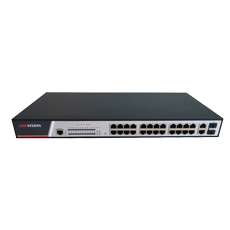 Switch 24 PoE+2 Uplink Gigabit si 2 Port SFP, 380W, cu management - HikVision DS-3E2326P