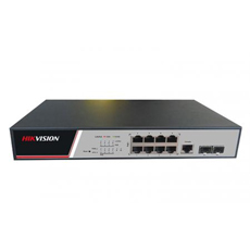 Switch 8xPoE Gigabit + 2xSFP, 130W, management - HikVision DS-3E2510P(B)