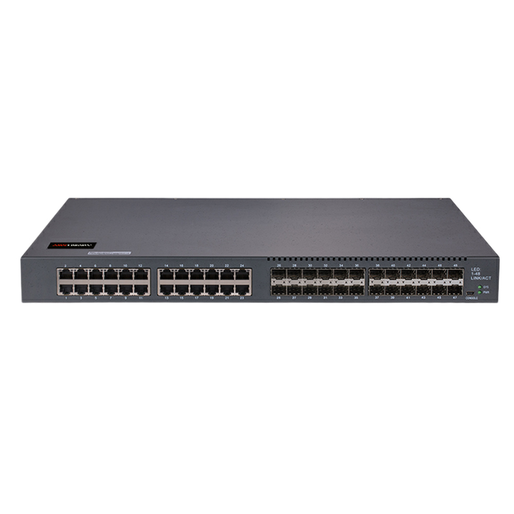 Switch 24 Porturi Gigabit + 24x 10/100/1000 SFP + 8x10G SFP + Porturi Uplink - HikVision DS-3E3756TF