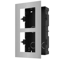Panou frontal 2 module de videointerfon modular, aplicat, otel inoxidabil - HikVision DS-KD-ACF2/S