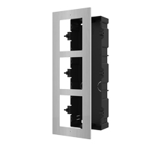 Panou pentru 3 module videointerfon modular, aplicat, otel inoxidabil - HikVision DS-KD-ACF3/S