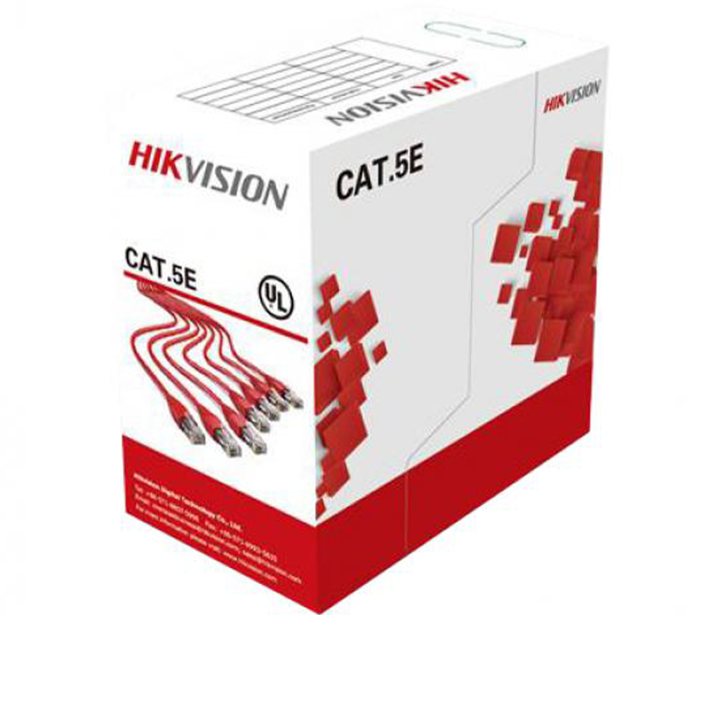 Rola Cablu de Retea 305M, UTP CAT 5E, Cupru-Aluminiu, Culoare Gri - HikVision HWC-5EAU-G