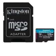 Card de Memorie MicroSD Kingston Canvas GO Plus, 128GB, Adaptor SD, Class 10 - Kingstone SDCG3/128GB