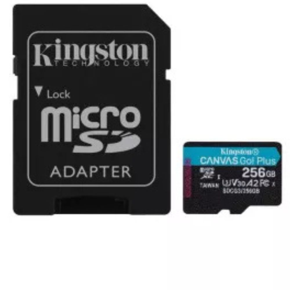Card de Memorie MicroSD Kingston Canvas GO Plus, 256GB, Adaptor SD, Class 10 - Kingstone SDCG3/256GB