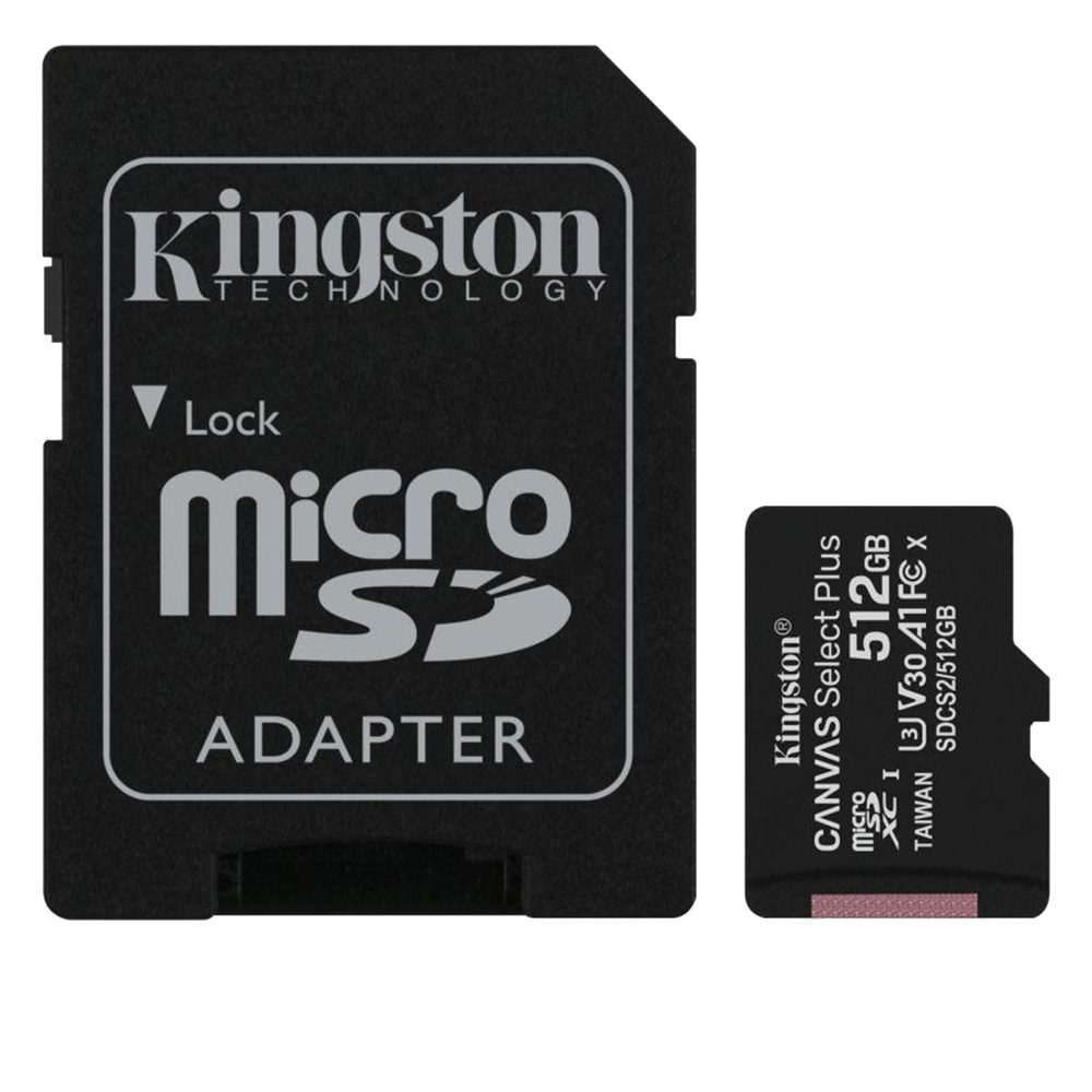 Card memorie 512GB, Clasa 10, Seria Canvas Select Plus - Kingston SDCS2/512GB