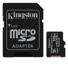 Card memorie 512GB, Clasa 10, Seria Canvas Select Plus - Kingston SDCS2/512GB