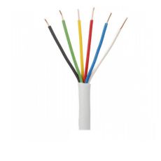 Cablu alarmă CCA 6 x 0.22 mm², alb, rolă 100 m - LinkPower LINK-CCA-ALARM06