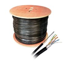 Cablu FTP CAT5E cupru negru 305m cu sufa pentru exterior - LinkPower LINK-FTP-AUTO