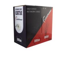 Cablu FTP CAT5E CCA 305m gri ecranat exterior interior - LinkPower LINK-FTP-CCA-305