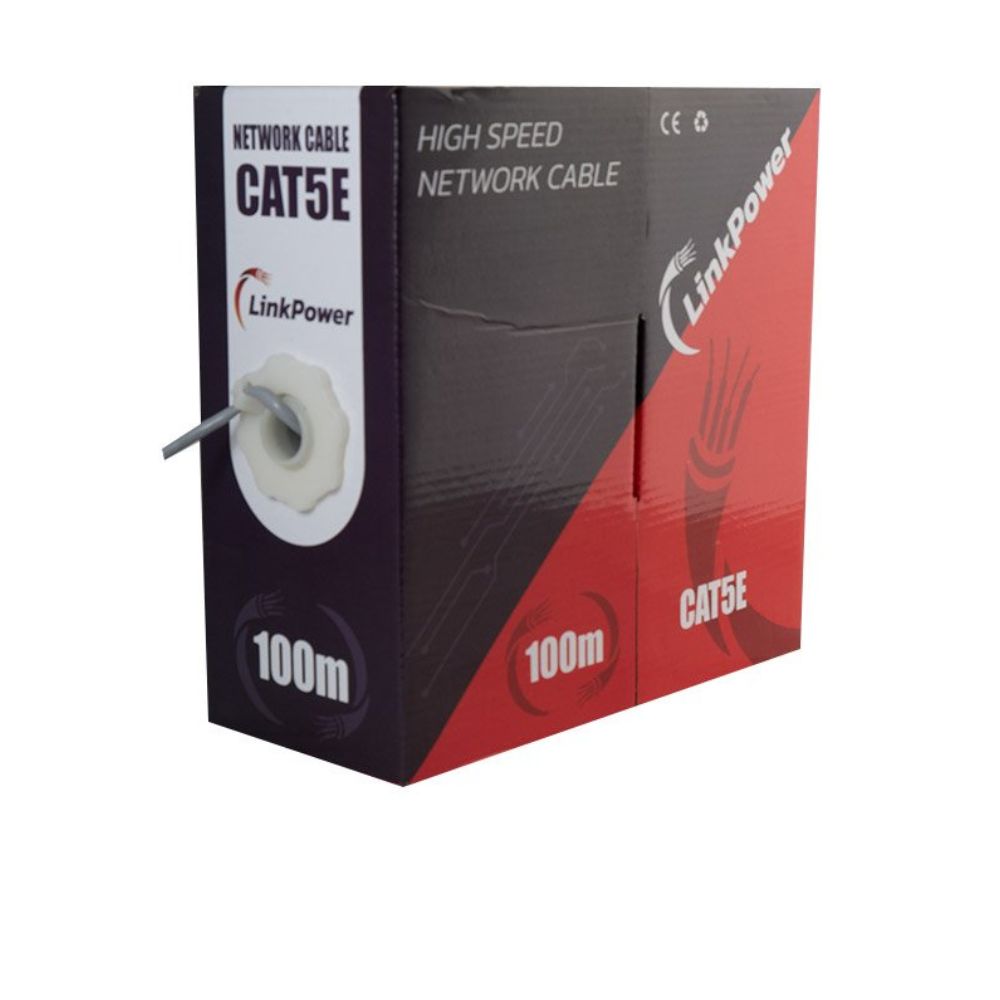 Cablu UTP CAT5E CCA gri 100m retea pret accesibil - LinkPower LINK-UTP-CCA-100