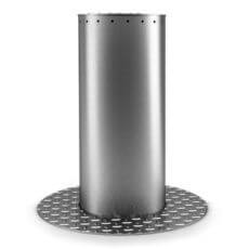 Stalp restrictie acces inox LED 370mm, flansa 400mm - Motorline MPIE5-400