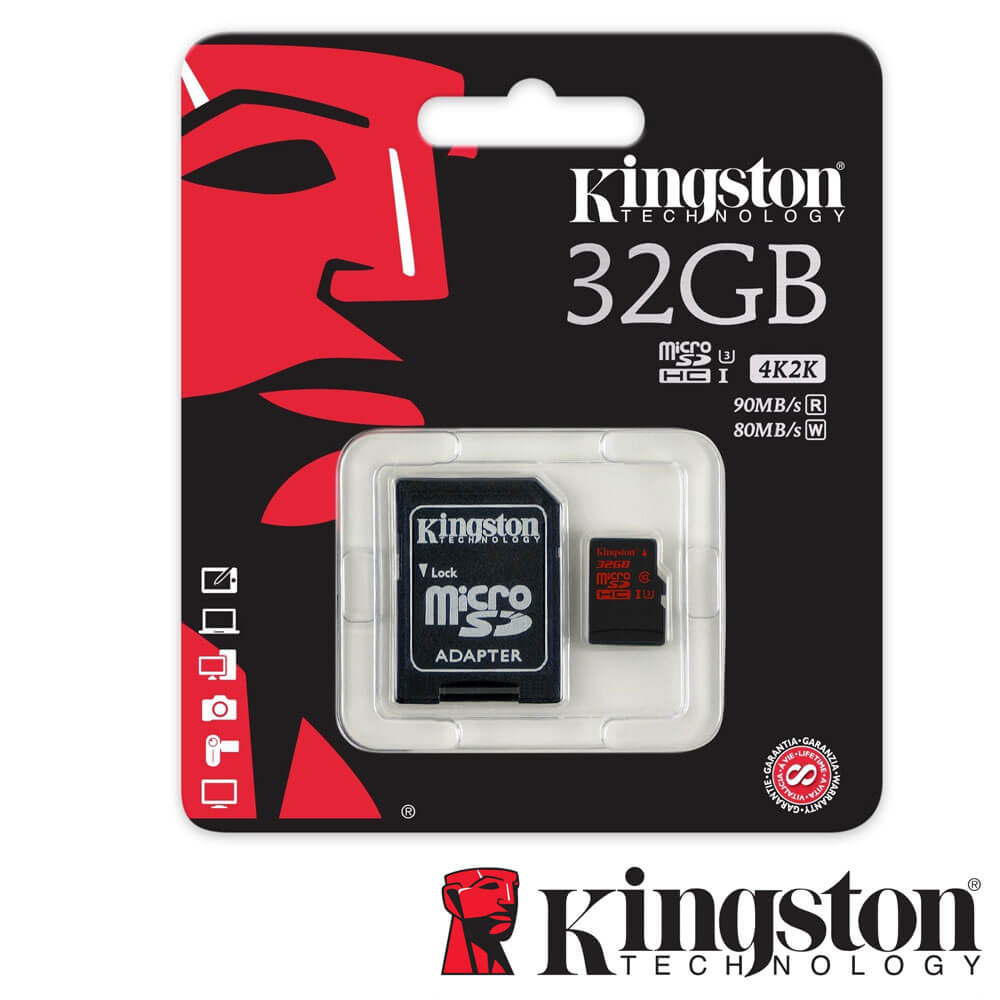Micro SDHC 32GB, Clasa 3, Adaptor SD - Kingston SDCA3/32GB