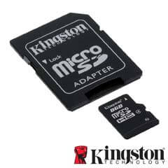 Micro SDHC 8GB, Clasa 4, Adaptor SD - Kingston SDC4/8GB