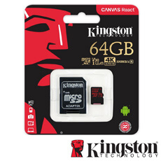 Micro SDXC 64GB, Clasa 10 UHS-I, Adaptor SD - Kingston SDCR/64GB