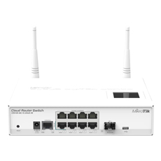 Switch Cloud Router 8x RJ45 Gbit, PoE in, 1xSFP, wireless 2,4 GHz - MikroTik CRS109-8G-1S-2HnD-IN