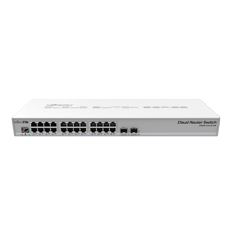 Switch 24 x Gigabit, Router, 2 x SFP+, 1U, RAM: 512 MB - MikroTik CRS326-24G-2S-RM