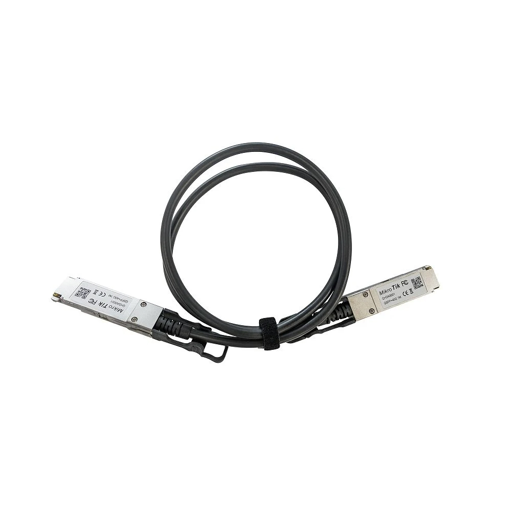 Cablu din fibră optică QSFP+, 1m, 40 Gbit/s, Negru - MikroTik Q-DA0001