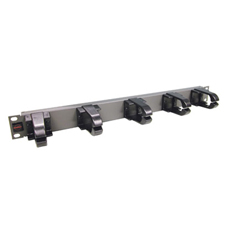 Ghidaj orizontal patchcord-uri, 5 inele, 1U, grafit  - Molex 25.B016G