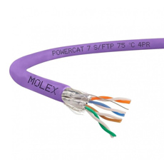 Cablu S/FTP Cat.7 LSZH Euroclass Eca 1000m Violet - Molex CAA-00392-VT