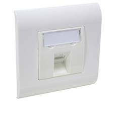 Conector inclinat, 1xRJ45 UTP cat.6, 45x45 PowerCat, alb - Molex MLG-00024-02