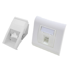 Conector inclinat, 1xRJ45 STP cat.6A, 22.5x45 PowerCat, alb, compatibil Legrand - Molex MLG-00030-02