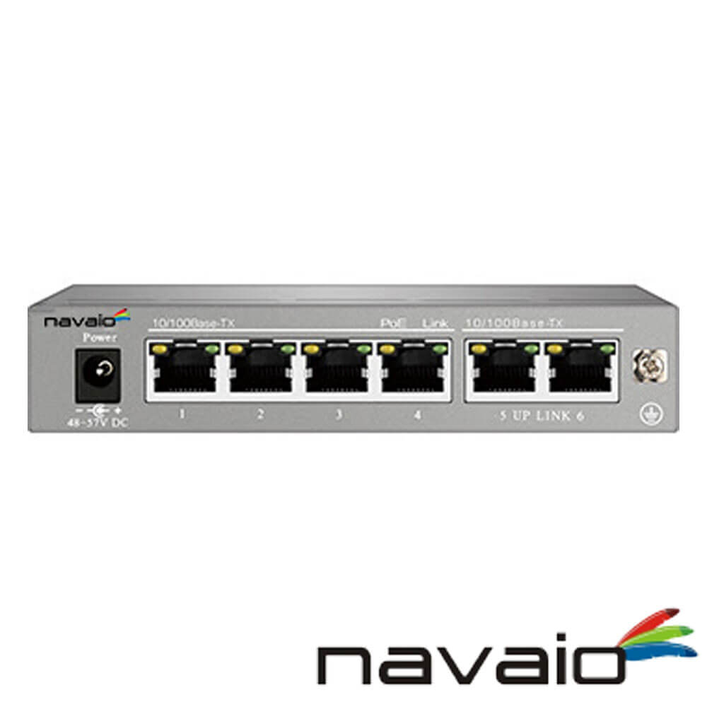 Switch POE 4 porturi - Navaio NAV-SW104POE