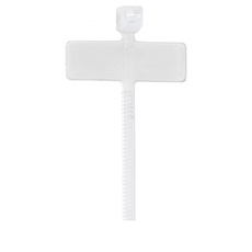 Bride plastic cu eticheta, 2.5x100mm, Punga de 100buc - Elematic 52100-M