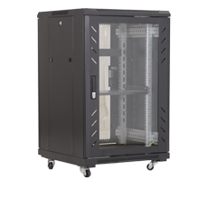 Cabinet metalic podea, 600X800, 22 Unitati, Culoare Neagra, Neasamblat - OEM ASY-22U-6080PO