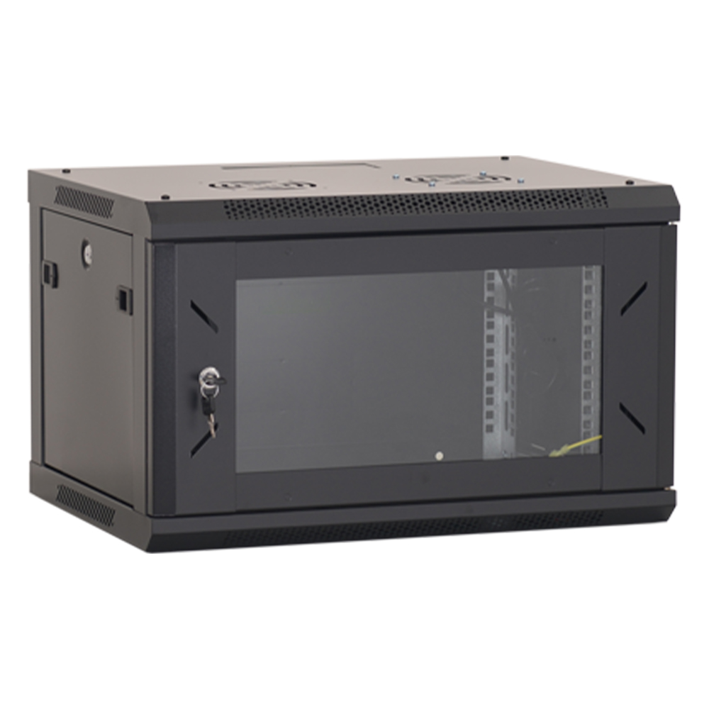 Cabinet metalic perete, 600X450, 4 Unitati, Culoare Neagra, Neasamblat - OEM ASY-4U-6045W