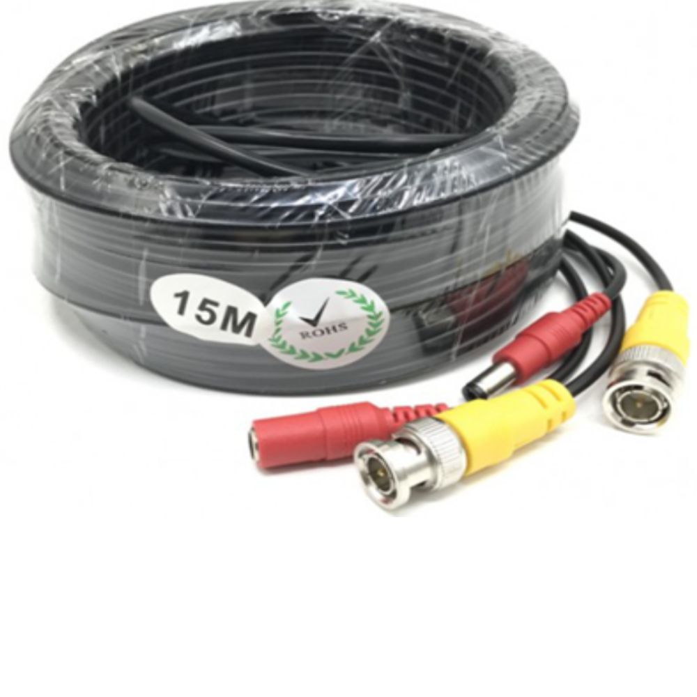 Cablu video cu alimentare 15m 4K pentru camere supraveghere - OEM BD-15-4K