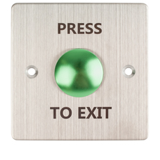 Buton de iesire incastrabil, mecanic, din inox, verde - Yli FMB-B-25SS-2-GN