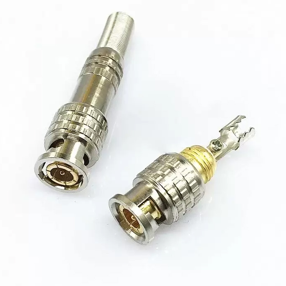 Conector BNC cu surub si arc pachet 10 bucati - OEM LN-CT05S