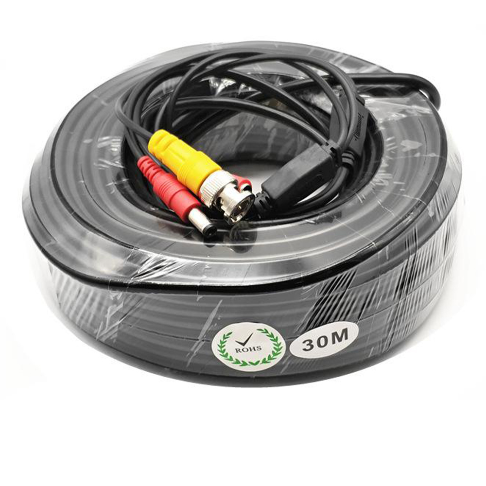 Cablu gata mufat mama-tata alimentare + video BNC, lungime 30m - OEM LN-EC04-30M