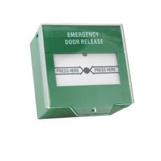 Buton iesire urgenta de culoare verde, capac de protectie transparent - OEM ND-EDR911-C