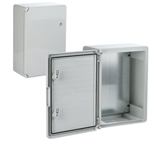 Cutie distributie IP65 din ABS gri, usa mata, placa metalica, 300x400x220 mm - Plastim PP3005