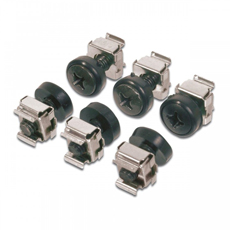 Set suruburi pentru prindere echipamente si tavite in rack, negre, 100buc - OEM RACK-SUR-NK