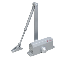 Amortizor hidraulic cu brat, pentru usi de 25-45kg, argintiu, cu blocare - Silin SA-5012AD-SV