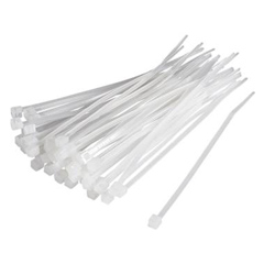 Bride plastic, Culoare alba 3,5 x 290mm, Punga de 100buc - Elematic 5210/C